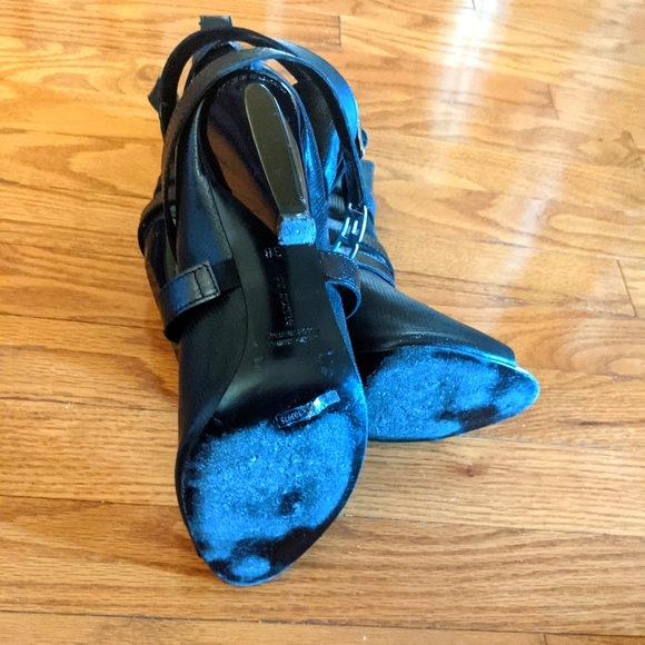 Miss Sixty Ankle Peep Toe Boots Black Slip On - Picture 5 of 7